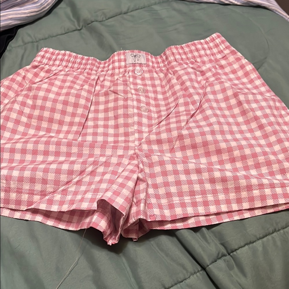 Pink Gingham Women's Shorts